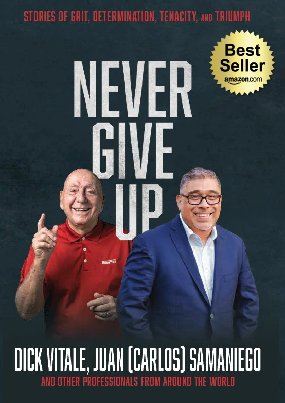 Cover of Never Give Up! by Carlos Samaniego