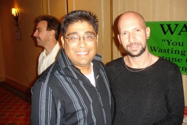 Carlos Samaniego with author Neil Strauss