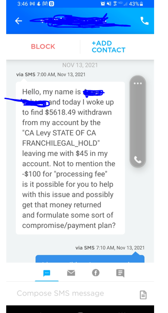 FTB Levies Bank Account